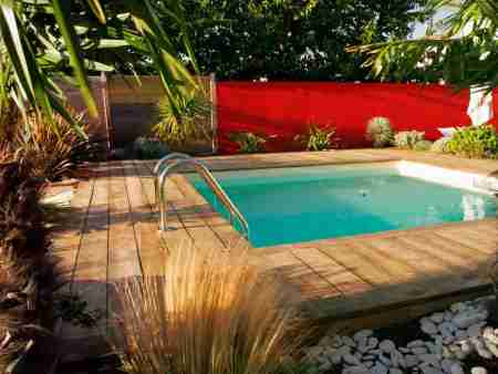 Amenagement piscine terrasse bois pin La Rochelle 17