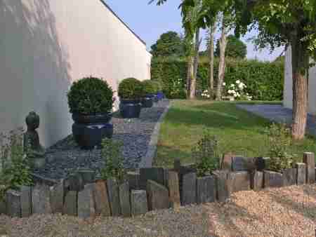 bordure minerale jardin zen